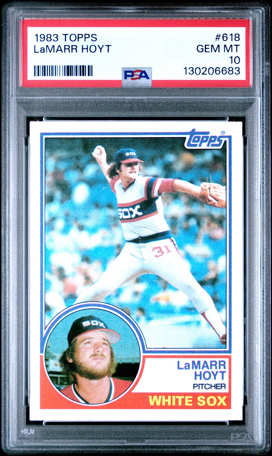 1983 Topps #618 Lamarr Hoyt PSA 10