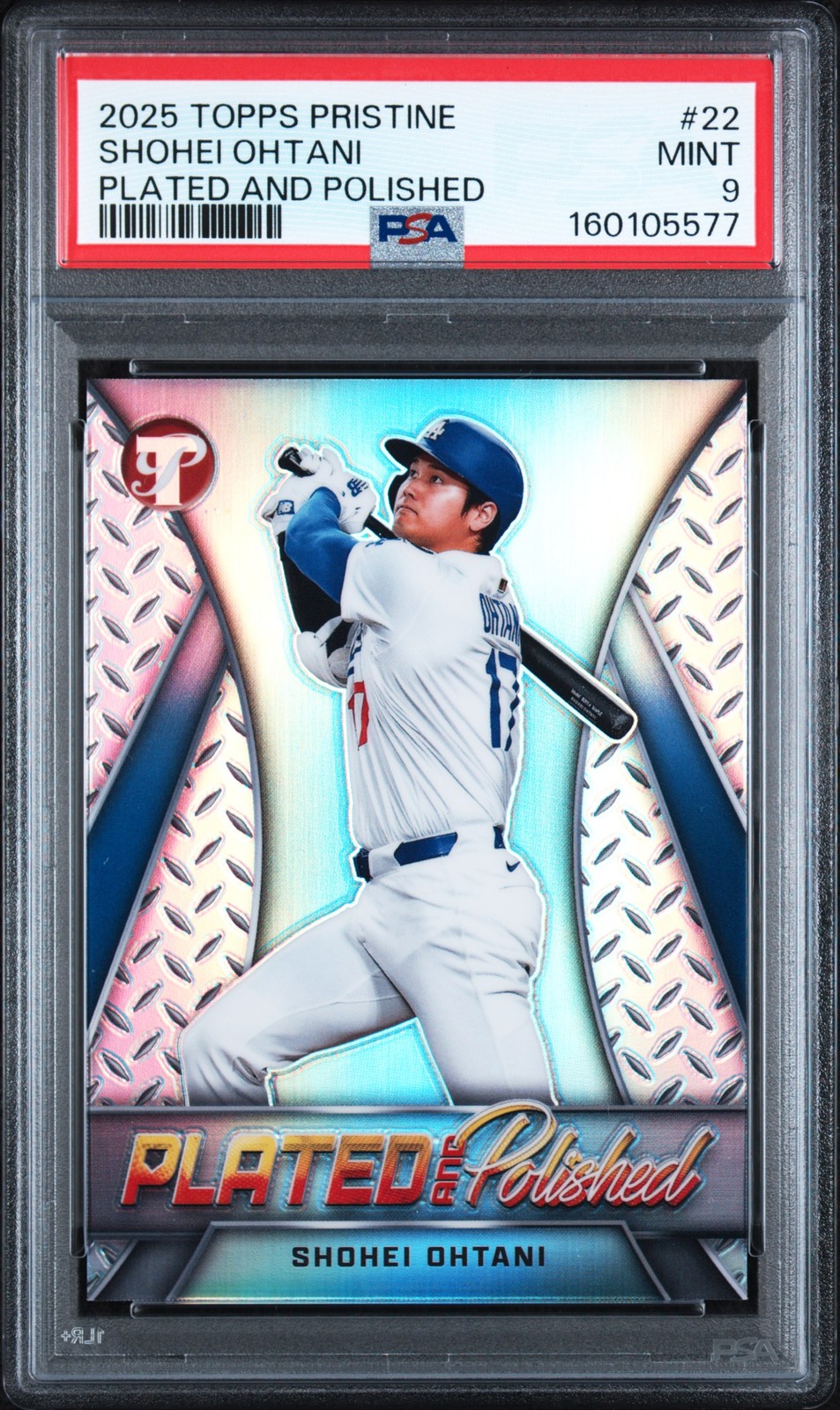 2025 Topps Pristine Plated & Polished #22 Shohei Ohtani PSA 9