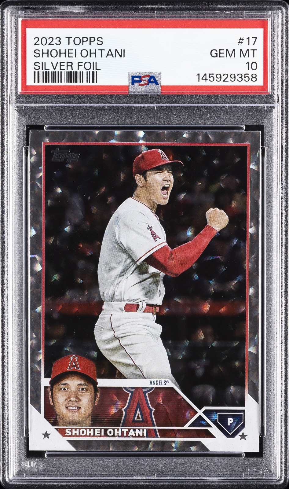 2023 Topps Silver Foil #17 Shohei Ohtani PSA 10