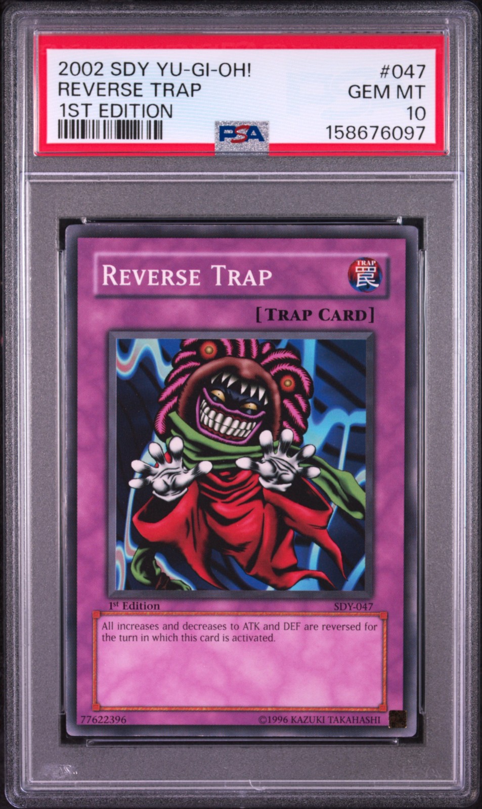2002 Yu-Gi-Oh! Starter Deck: Yugi 1st Edition #047 Reverse Trap PSA 10