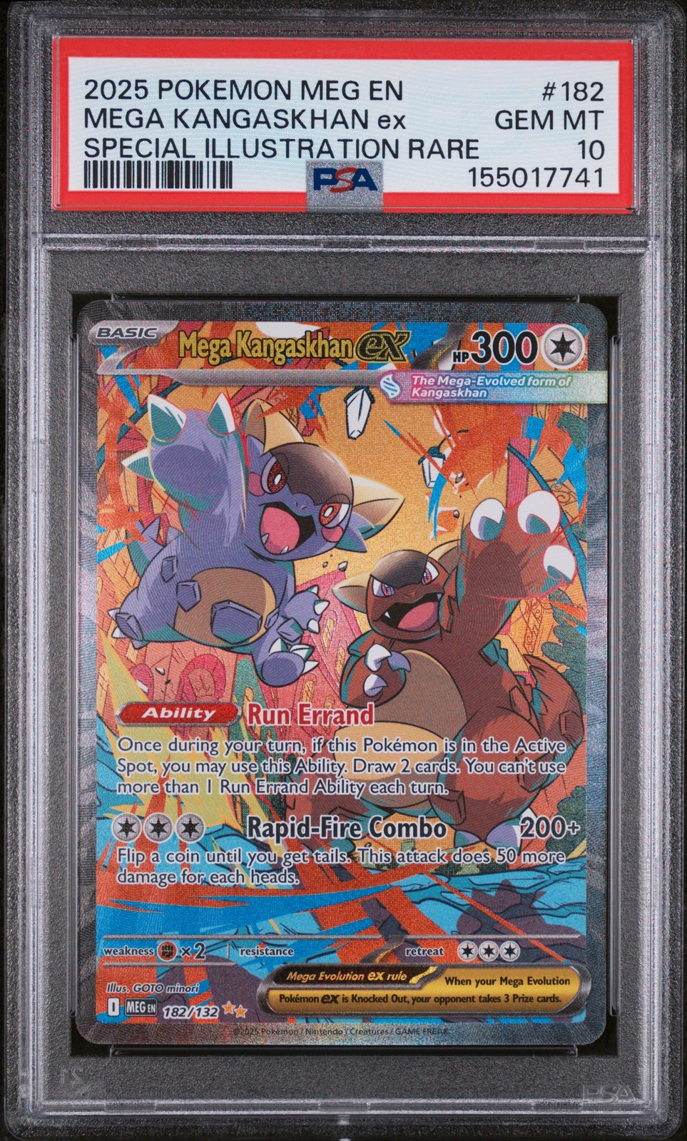 2025 Pokemon Meg En-Mega Evolution #182 Mega Kangaskhan EX PSA 10