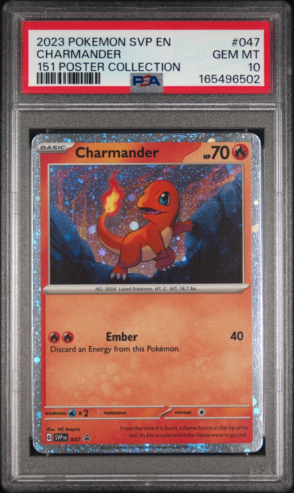 2023 Pokemon Svp En-Sv Black Star Promo 151 Poster Collection Charmander PSA 10