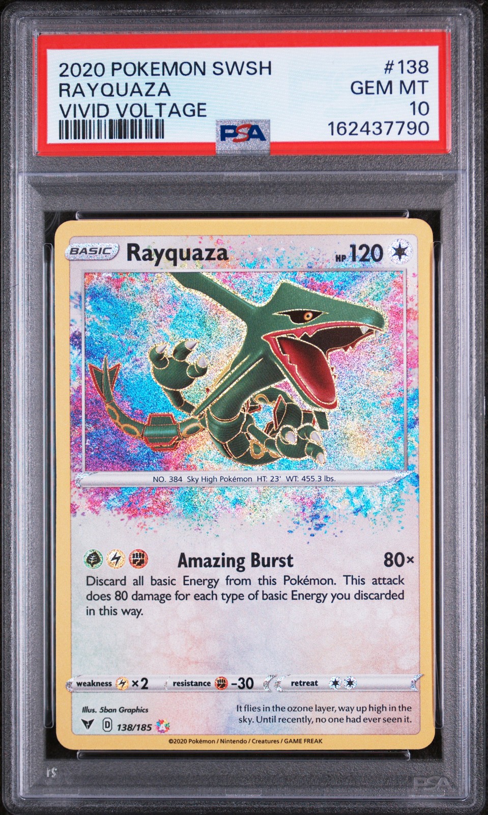 2020 Pokemon Sword & Shield Vivid Voltage #138 Rayquaza PSA 10