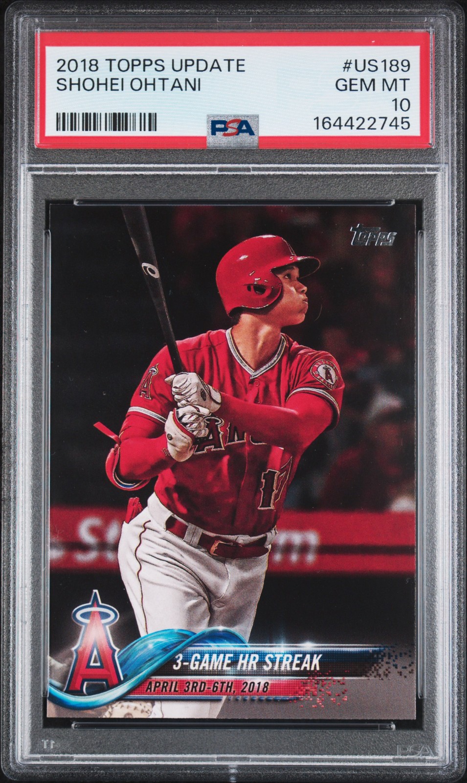 2018 Topps Update #US189 Shohei Ohtani PSA 10