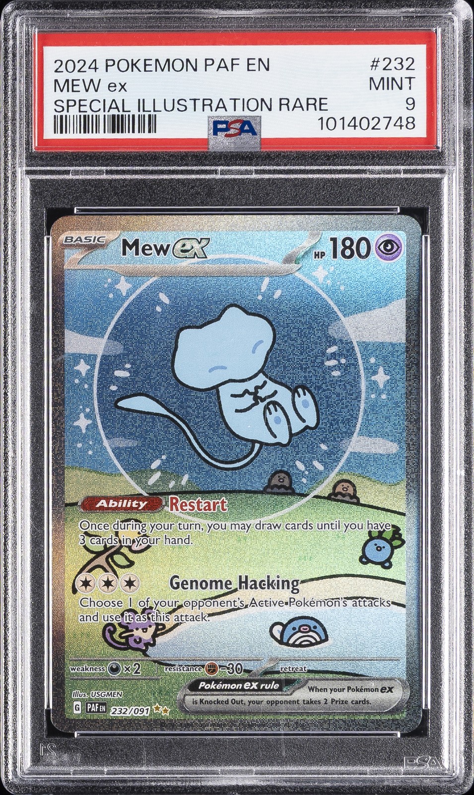 2024 Pokemon Paf En-Paldean Fates Special Illustration Rare #232 Mew EX PSA 9