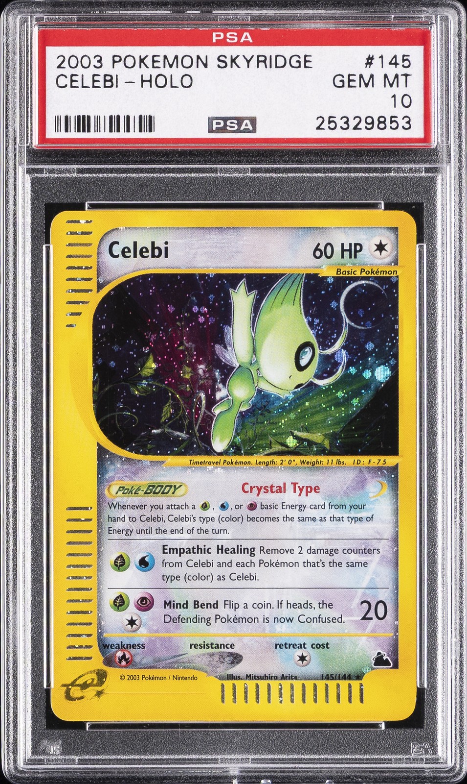 2003 Pokemon Skyridge #145 Celebi-Holo PSA 10