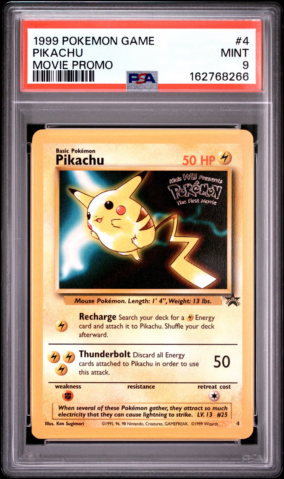 1999 Pokemon Game Movie Movie Promo #4 Pikachu PSA 9